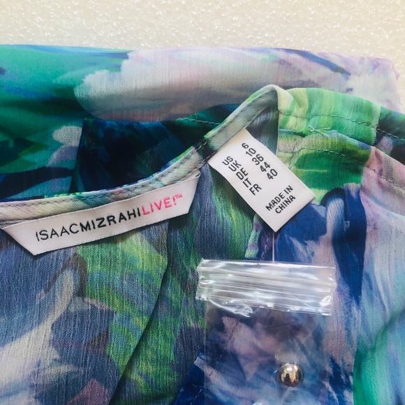 Isaac Mizrahi Floral Print Cold Shoulder Dress - Picture 2 of 7